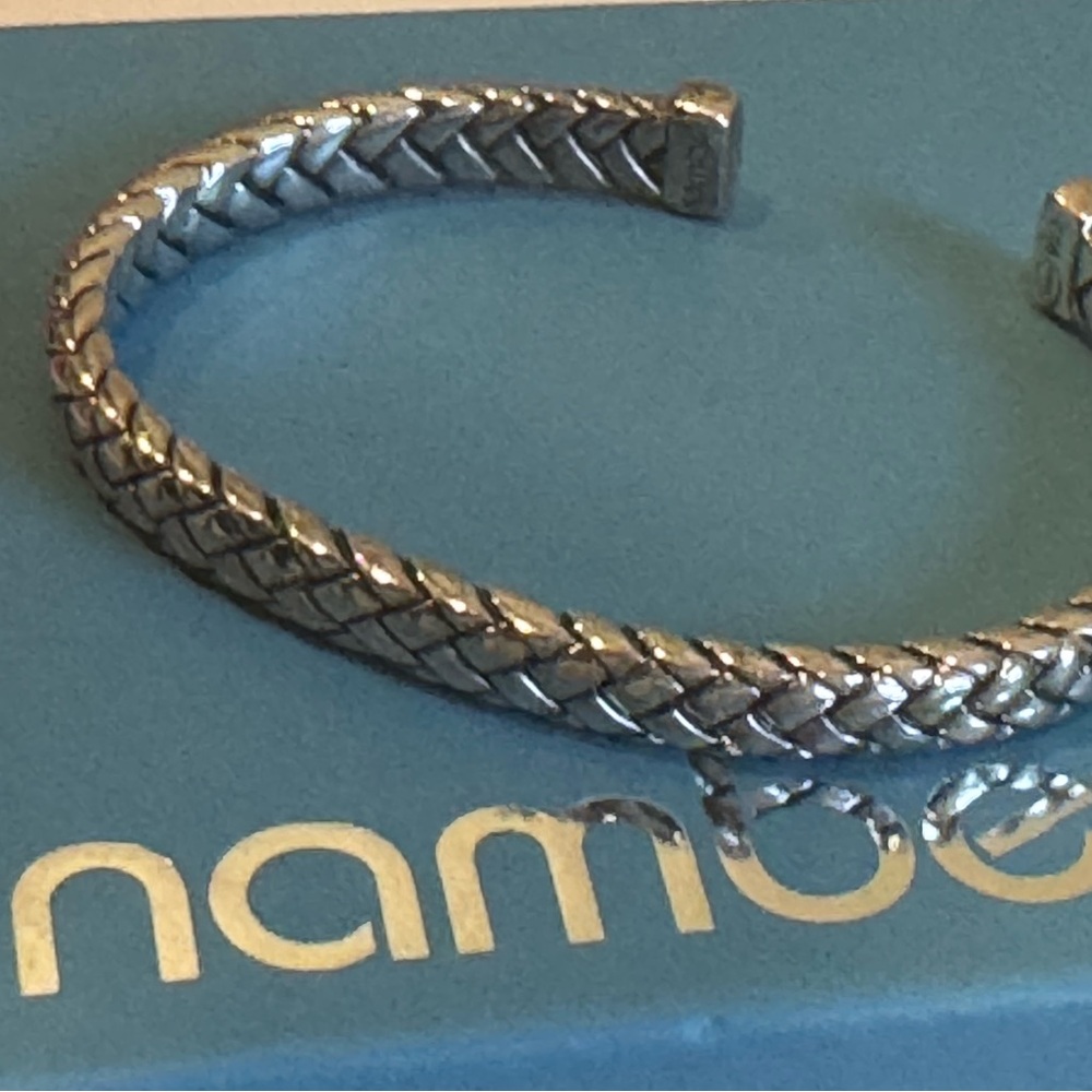 Nambe Silver Braided Bracelet